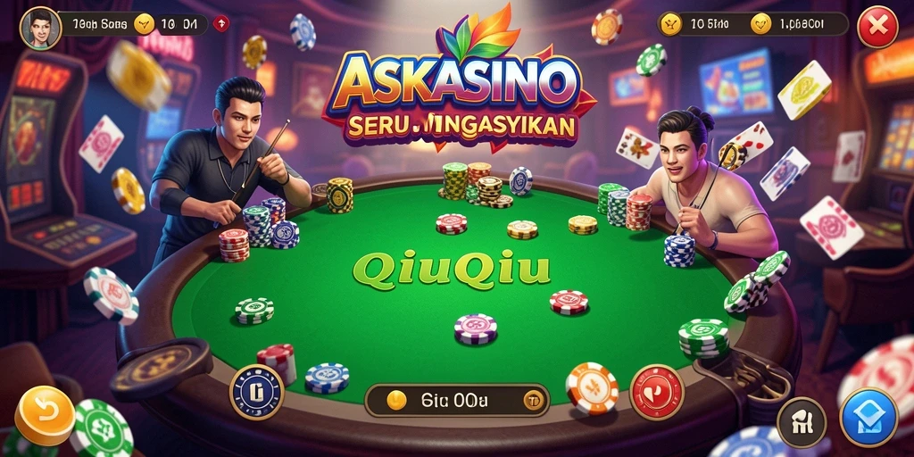 Gameplay seru dari permainan QiuQiu di ASKASINO.