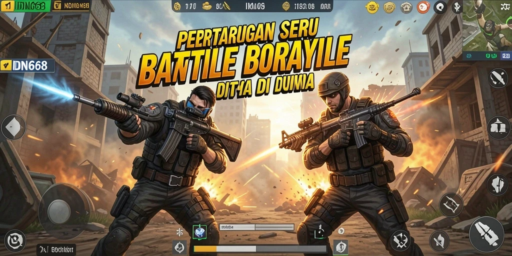 Gameplay mendebarkan dalam IDN668 dengan suasana Battle Royale yang menegangkan.