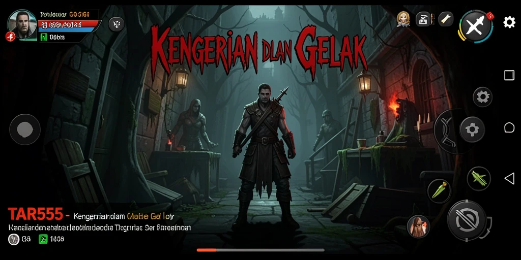 Tampilan gameplay yang menegangkan di dunia horor.